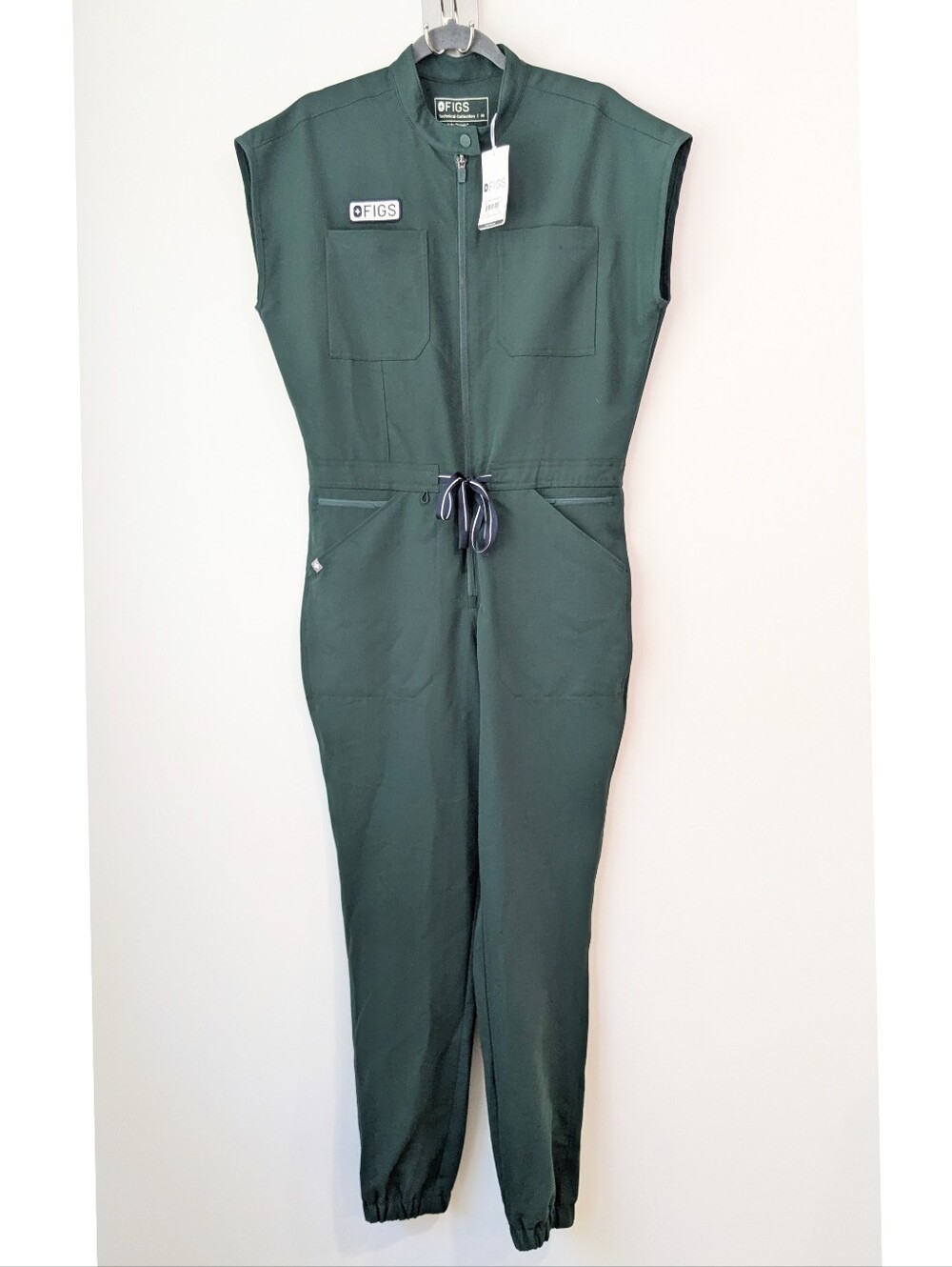 FIGS Rafael Cargo Racing Jumpsuit In British Racing Green